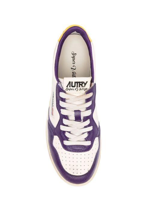 Sneaker vitello bianco sporco/viola/giallo Autry | AVLMBC01 IV/ACAI/FREESIA